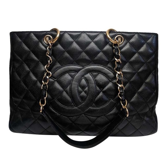 Chanel Handbags - SOLD Chanel Black Grand Shopping Caviar Tote